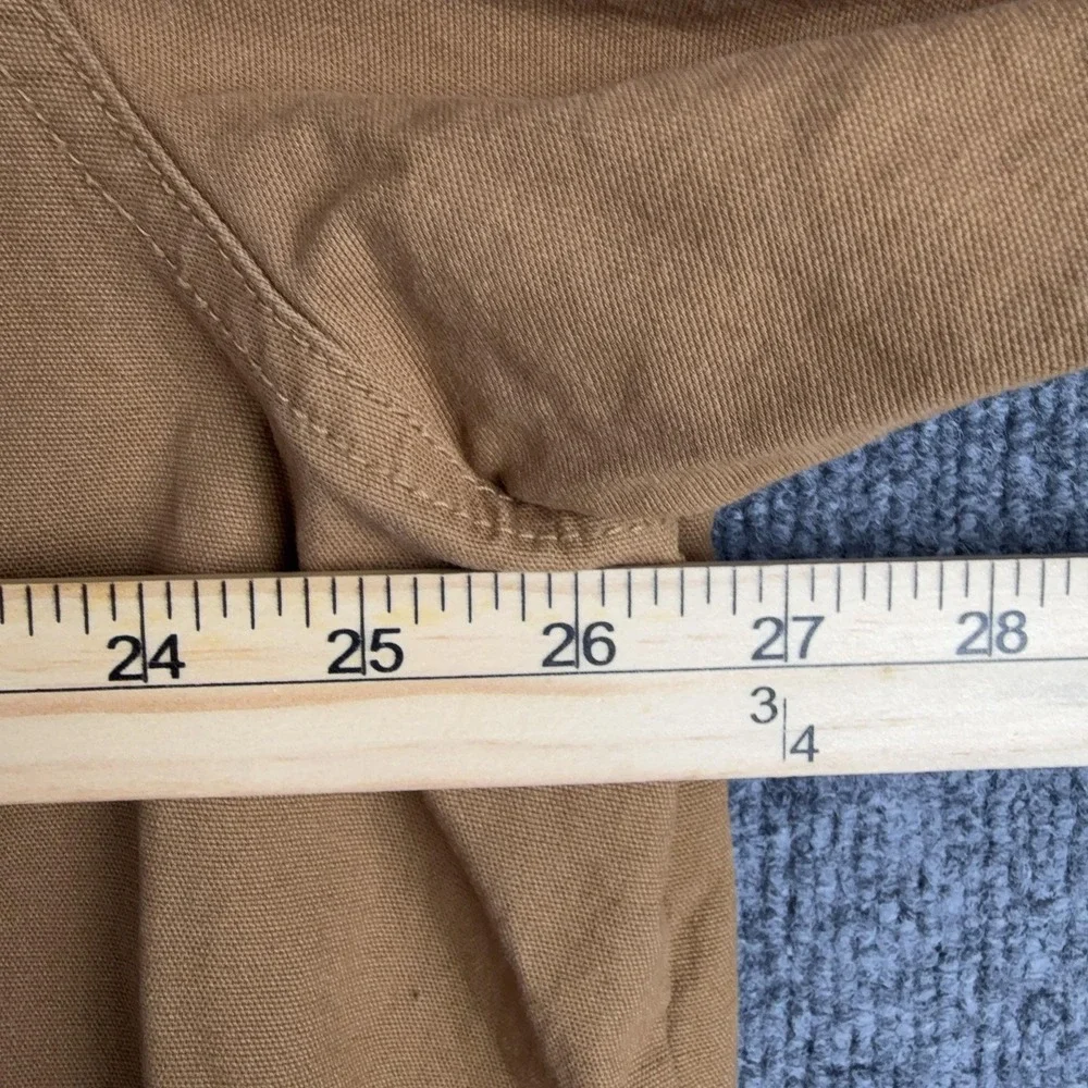 Old Navy 00s Jacket Mens 2XL Brown Canvas Corduroy Collar Workwear Coat